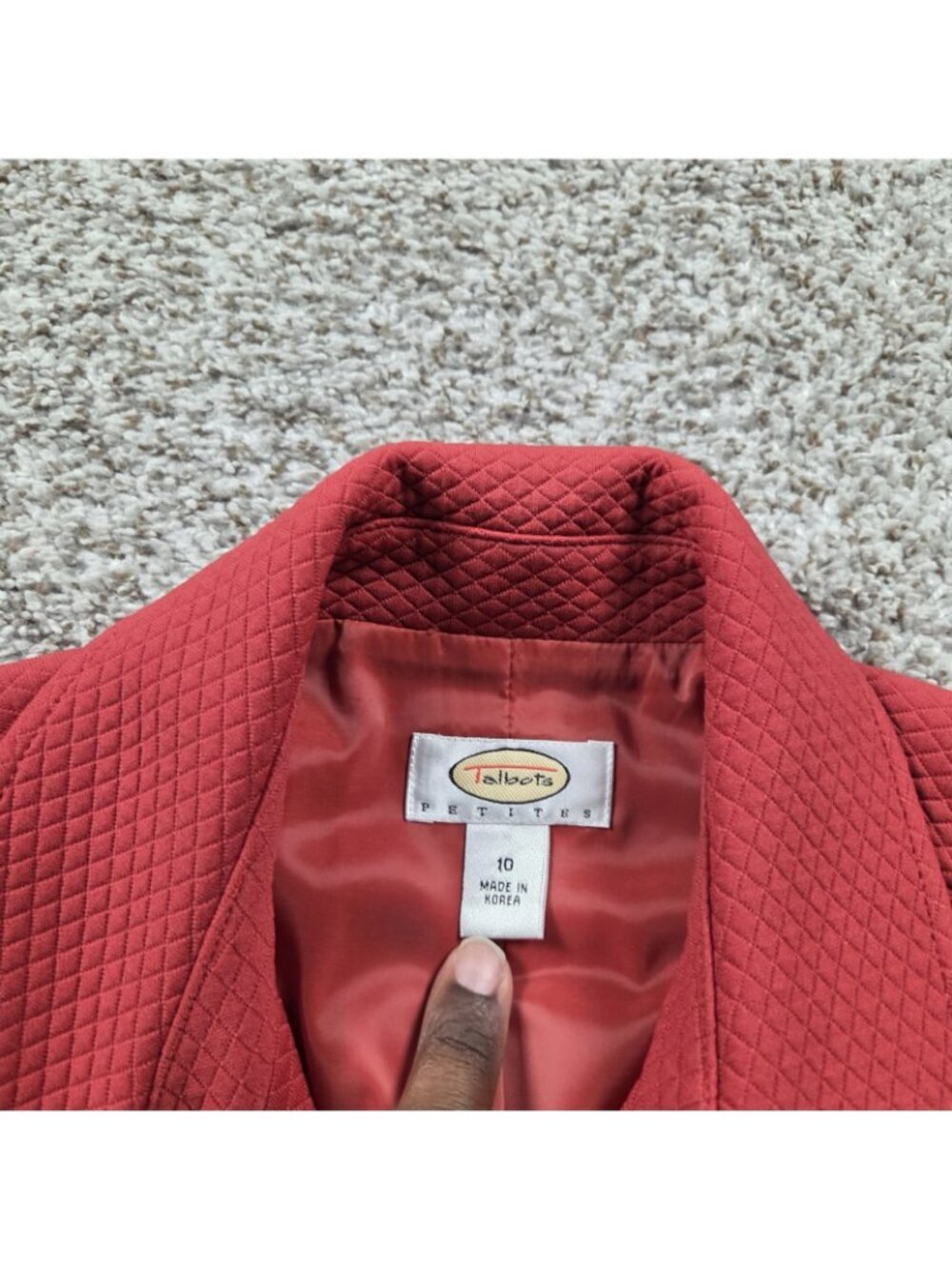 Talbots Blazer Jacket Womens 10P Petite Red Zip Up Casual Office - Picture 2 of 8